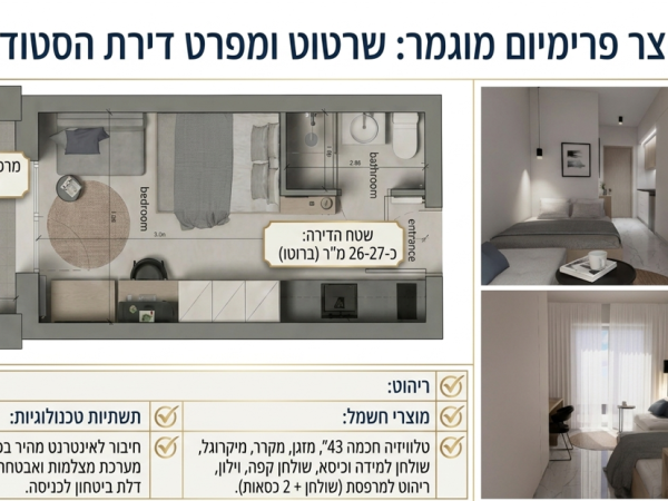 שרטוט הדירה